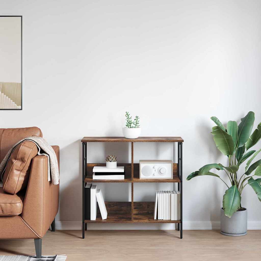 Grāmatu plaukts Dūmu ozols 82 x 32 x 79 cm Apstrādāta koksne