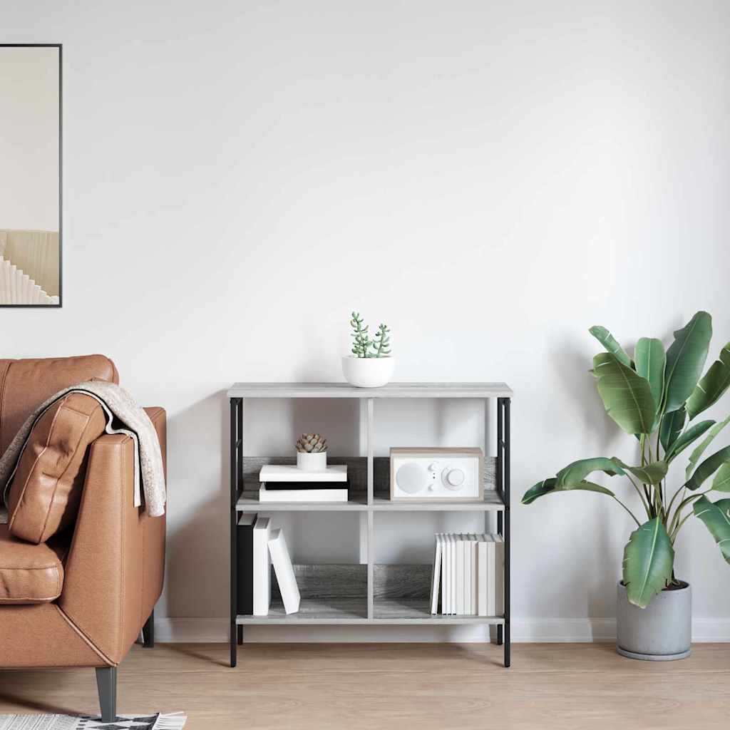 Grāmatu plaukts pelēks Sonoma 82 x 32 x 79 cm inženierijas koksne