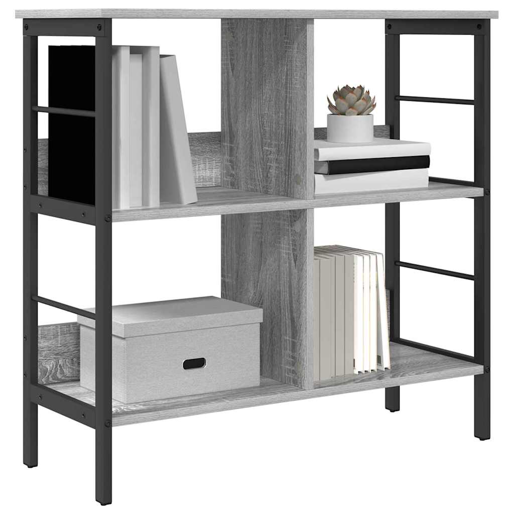 Grāmatu plaukts pelēks Sonoma 82 x 32 x 79 cm inženierijas koksne