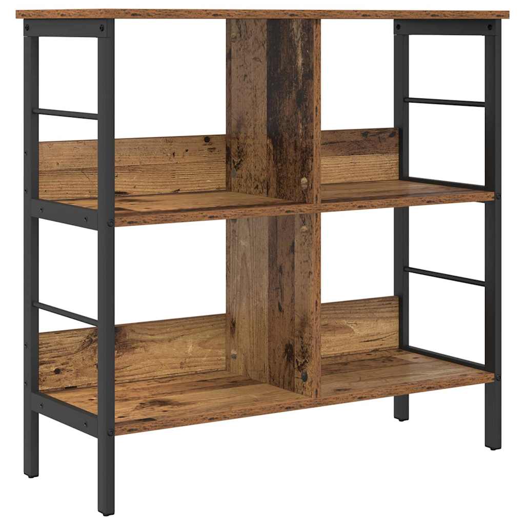 Grāmatu plaukts Antīks koks 82 x 32 x 79 cm Apstrādāts koks