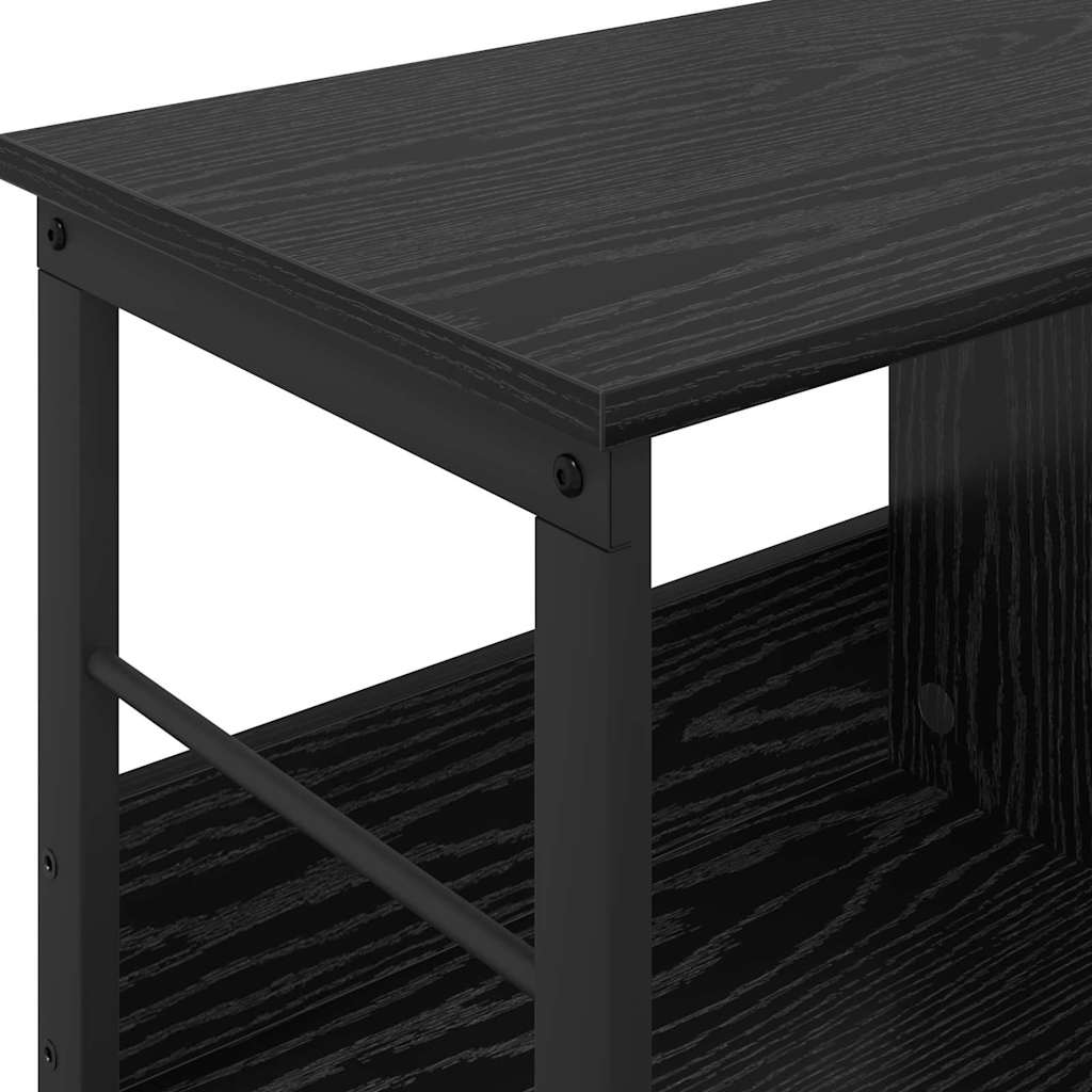 Grāmatu plaukts Melns ozols 82 x 32 x 47 cm Apstrādāts koks