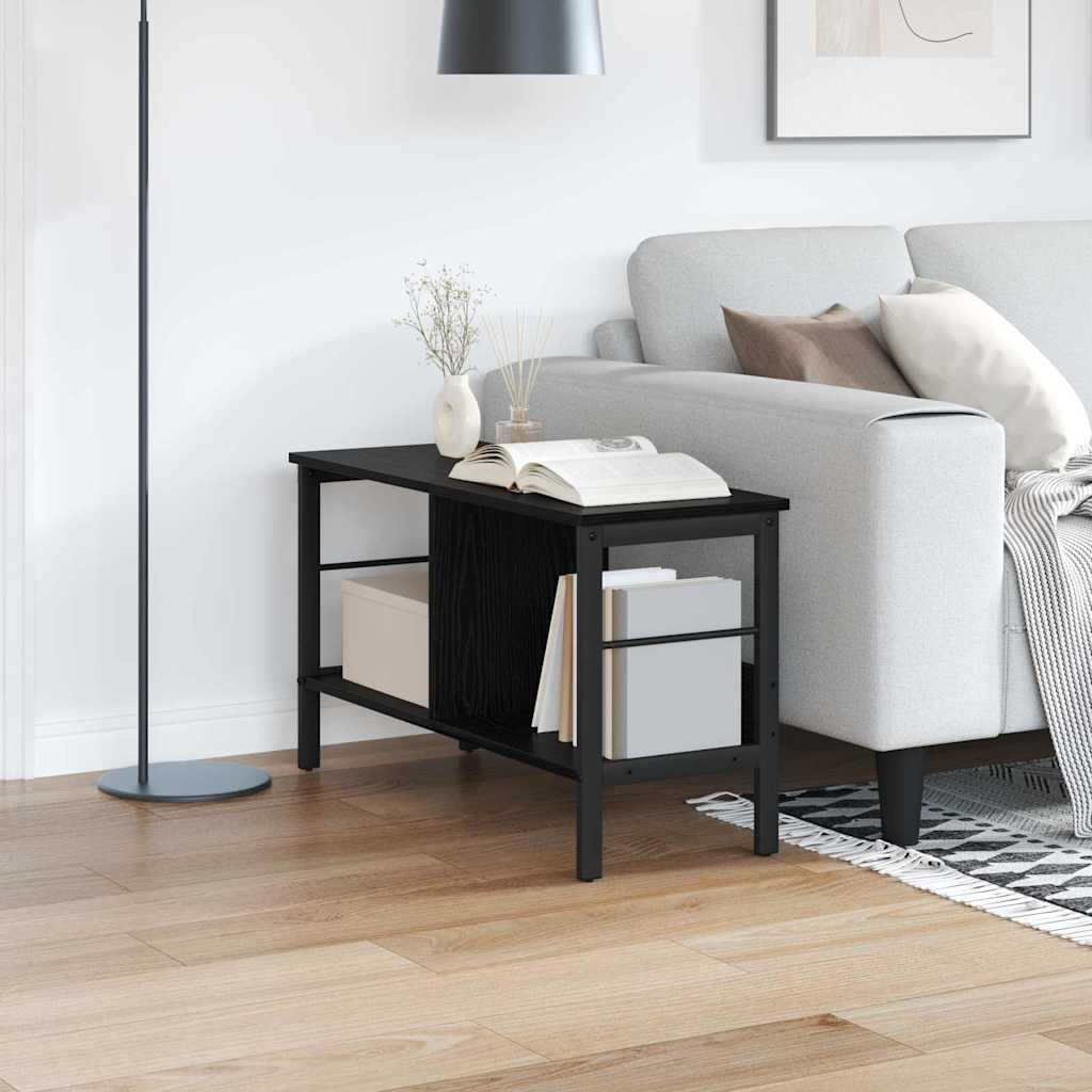 Grāmatu plaukts Melns ozols 82 x 32 x 47 cm Apstrādāts koks