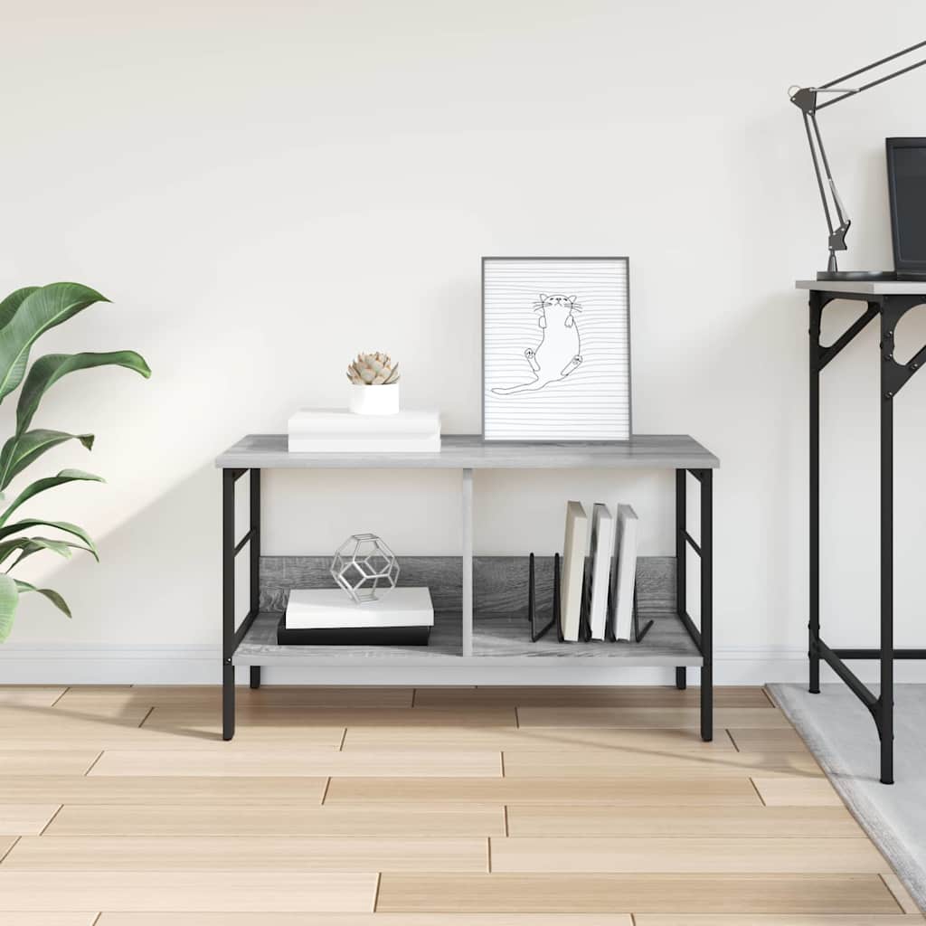 Bookcase Grey Sonoma 82 x 32 x 47 cm Engineered Wood