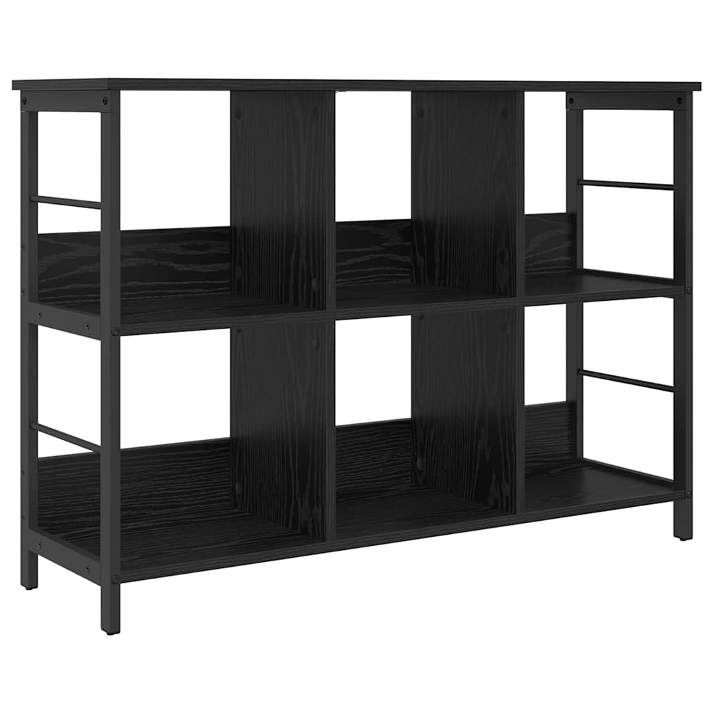 Grāmatu plaukts melns ozols 102 x 32 x 72,5 cm
