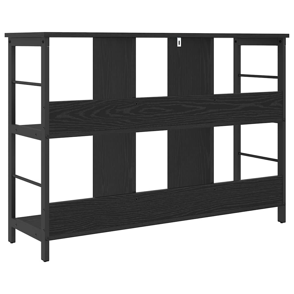 Grāmatu plaukts melns ozols 102 x 32 x 72,5 cm