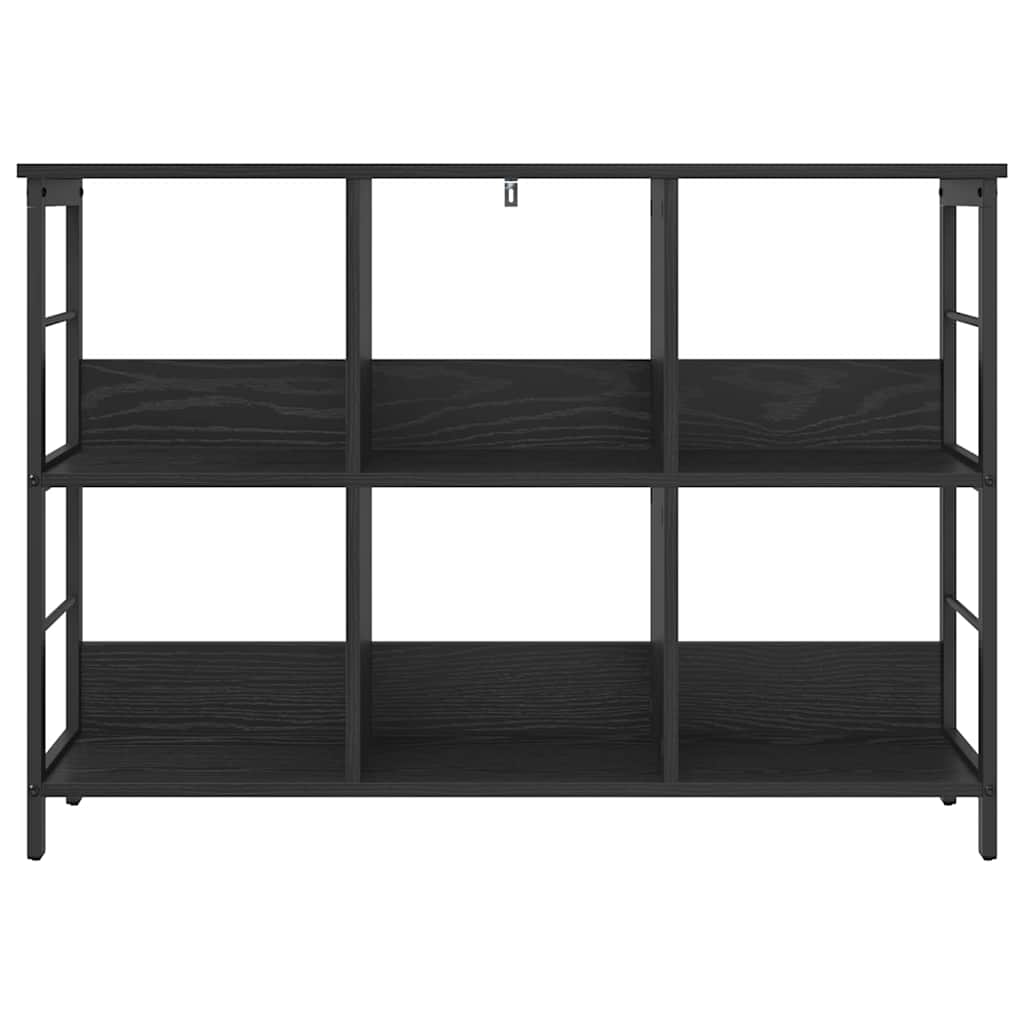 Grāmatu plaukts melns ozols 102 x 32 x 72,5 cm