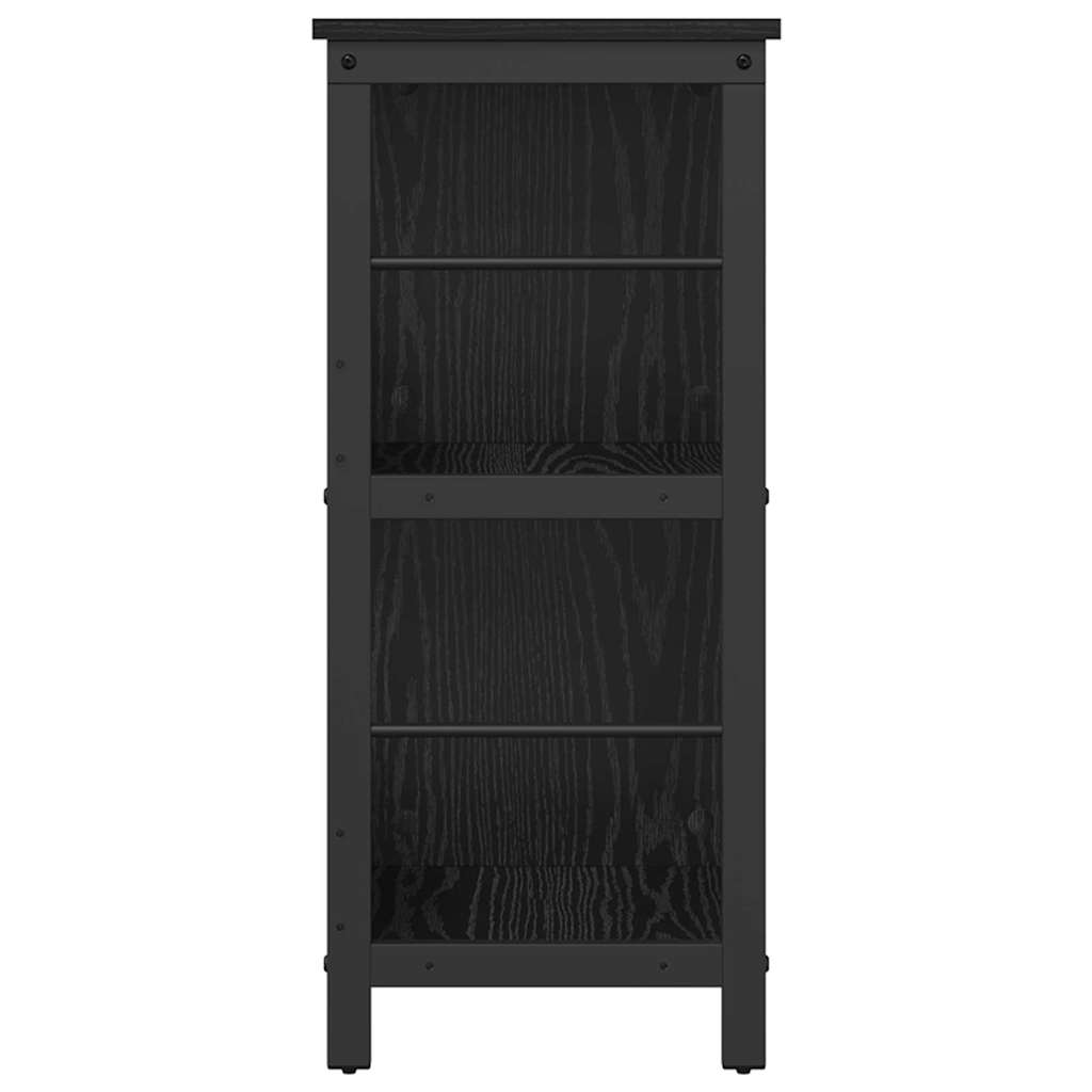 Grāmatu plaukts melns ozols 102 x 32 x 72,5 cm