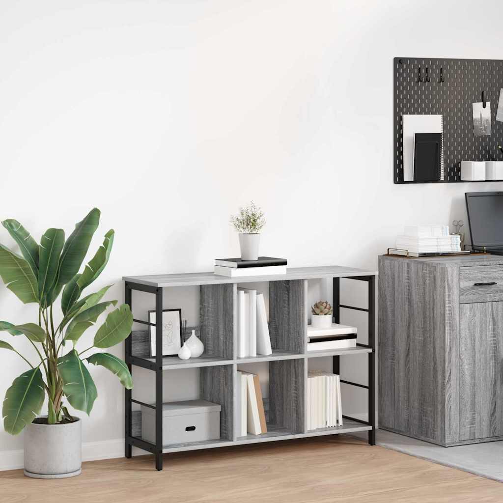 Bookcase Grey Sonoma 102 x 32 x 72.5 cm Engineered Wood