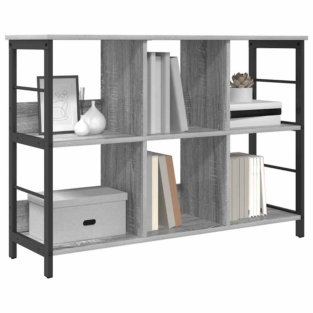 Bookcase Grey Sonoma 102 x 32 x 72.5 cm Engineered Wood