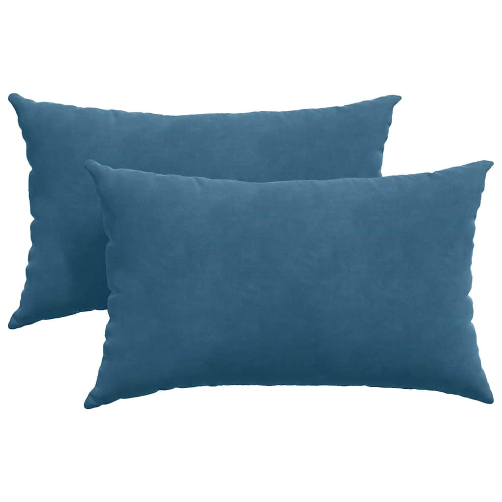 Sofa Pagalvės 2 pcs Mėlyna 50 x 30 cm Kordūrinis audinys