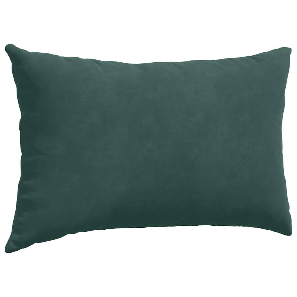 Dīvāna spilveni 2 gab tumši zaļi 50 x 30 cm no korduro auduma
