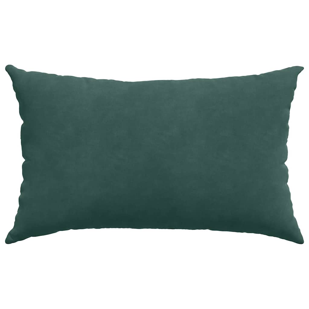 Dīvāna spilveni 2 gab tumši zaļi 50 x 30 cm no korduro auduma