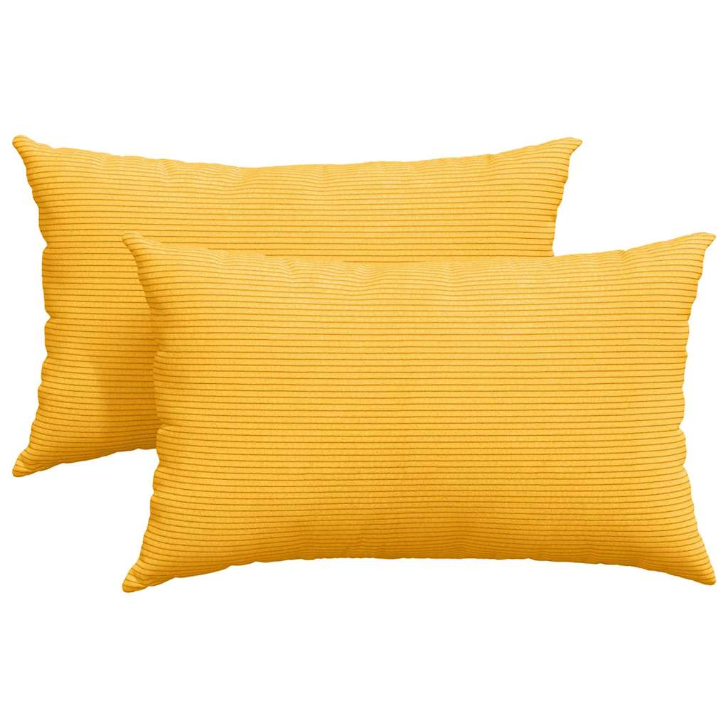 Sofa Pagalvės 2 pcs Šviesi geltona 50 x 30 cm