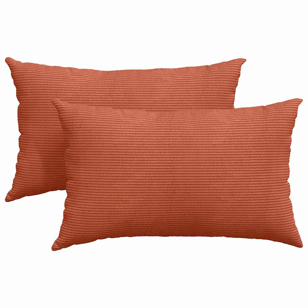 Sofa Pagalvės 2 pcs Raudona oranžinė 50 x 30 cm