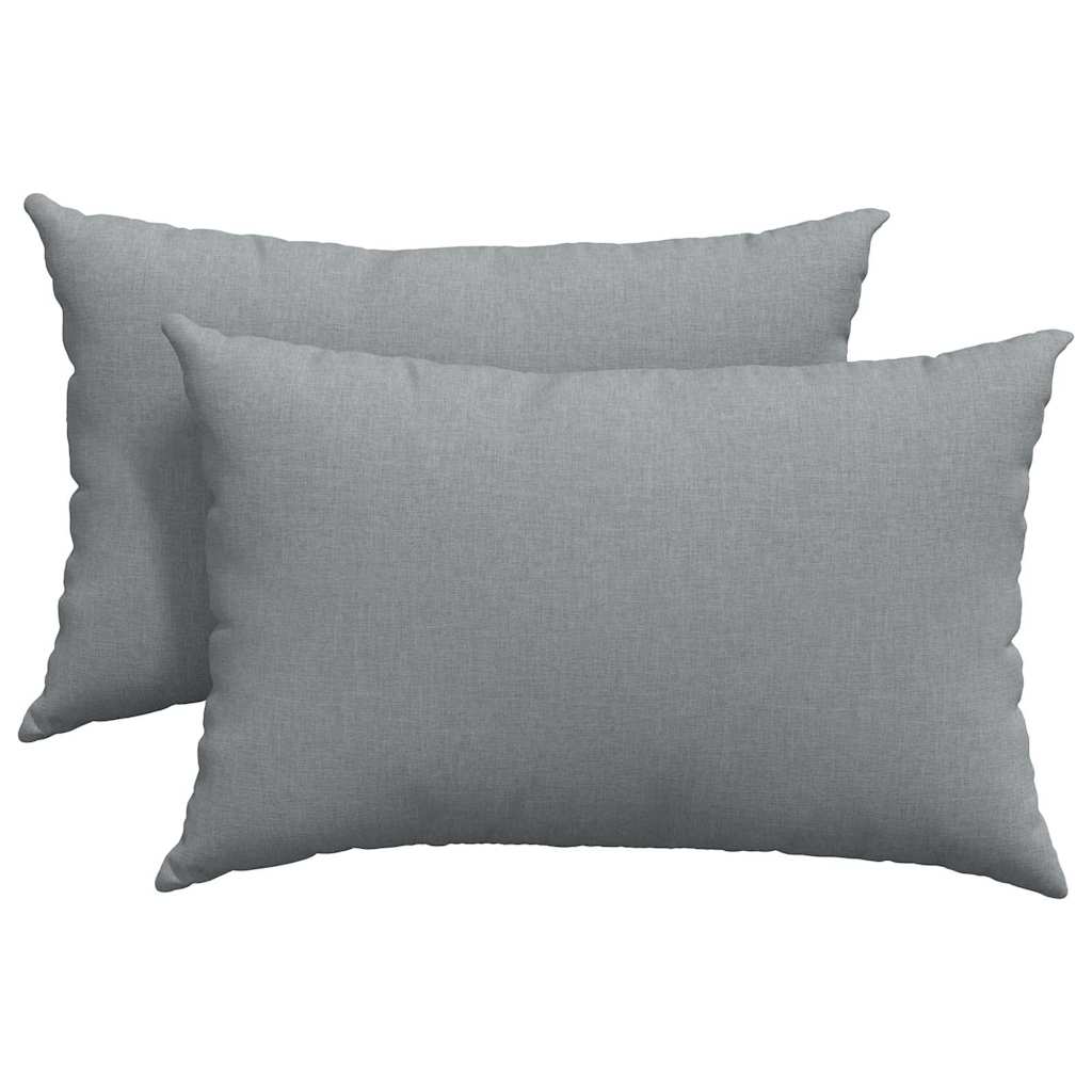 Sofa Pagalvės 2 pcs Šviesiai pilka 60 x 40 cm audinys