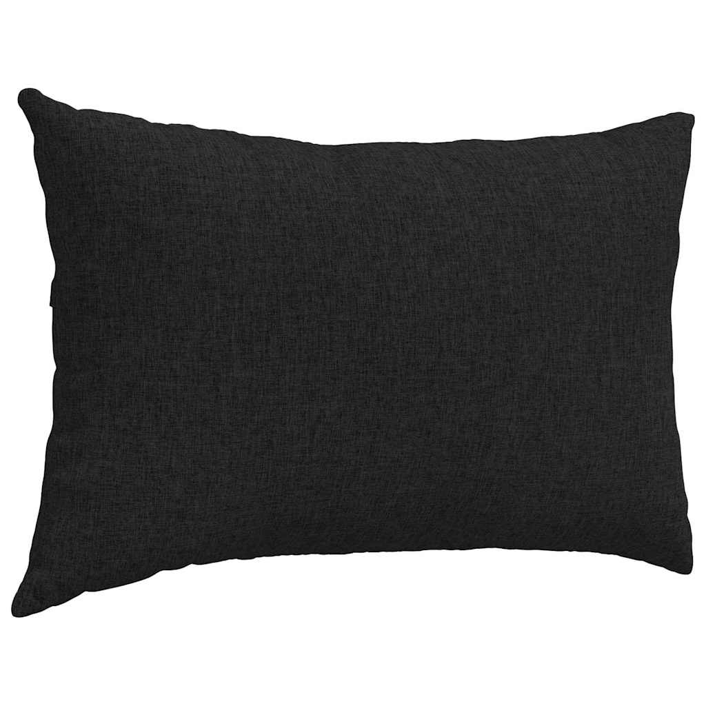 Sofa Pagalvės 2 pcs Juoda 60 x 40 cm audinys