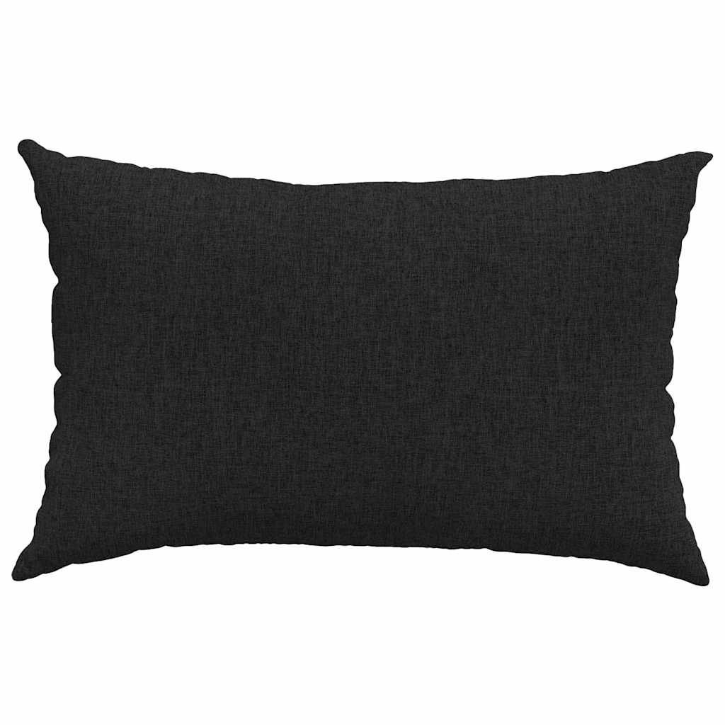 Sofa Pagalvės 2 pcs Juoda 60 x 40 cm audinys