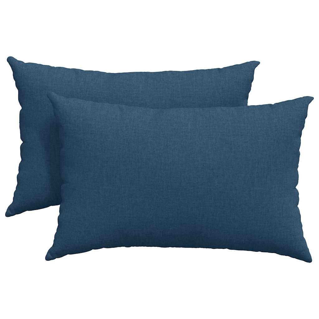 Sofa Pagalvės 2 pcs Mėlyna 60 x 40 cm audinys