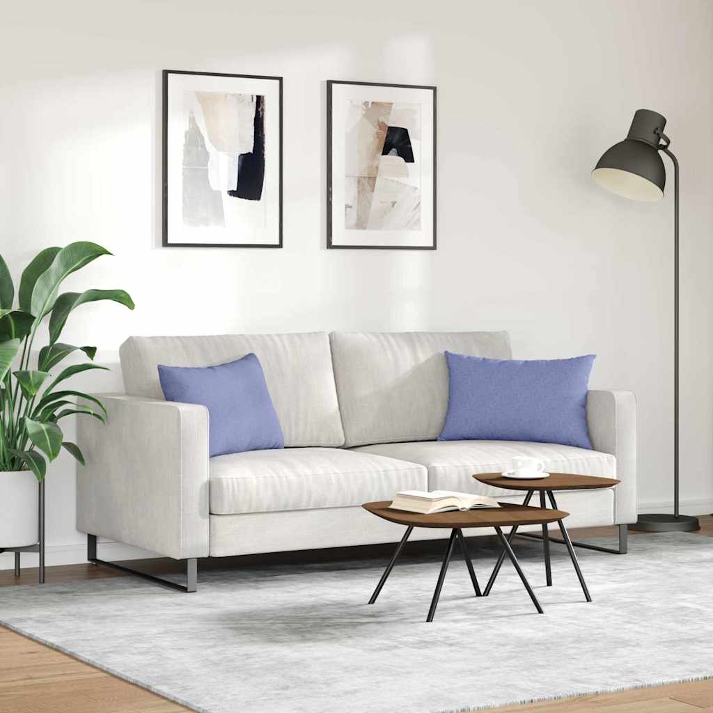 Sofa Cushions 2 pcs Blue 60 x 40 cm fabric