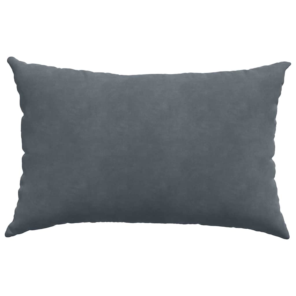 Sofa Pillows 2 pcs Dark grey 60 x 40 cm Corduroy