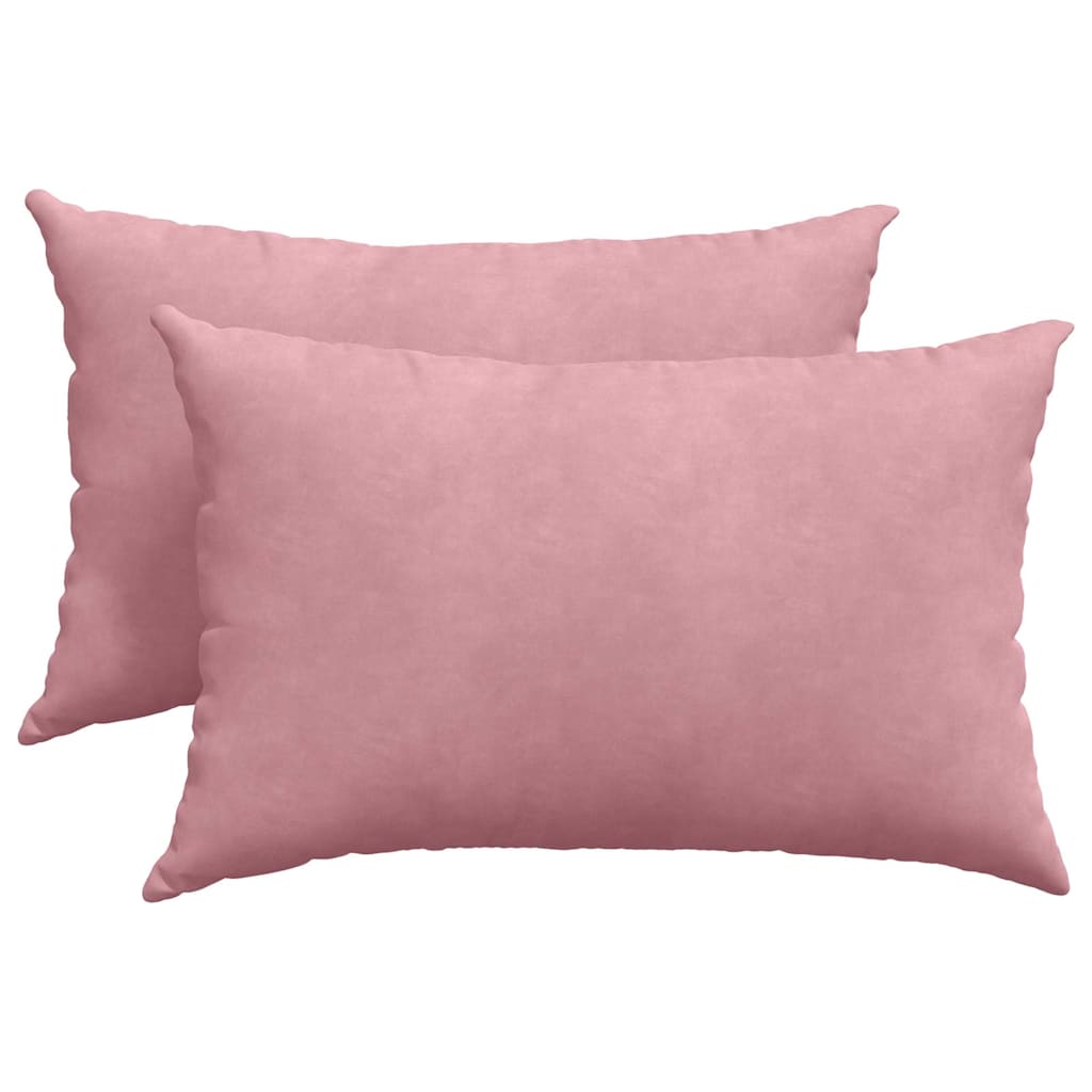 Sofa Pagalvės 2 pcs Rožinė 60 x 40 cm Kordūrinis audinys