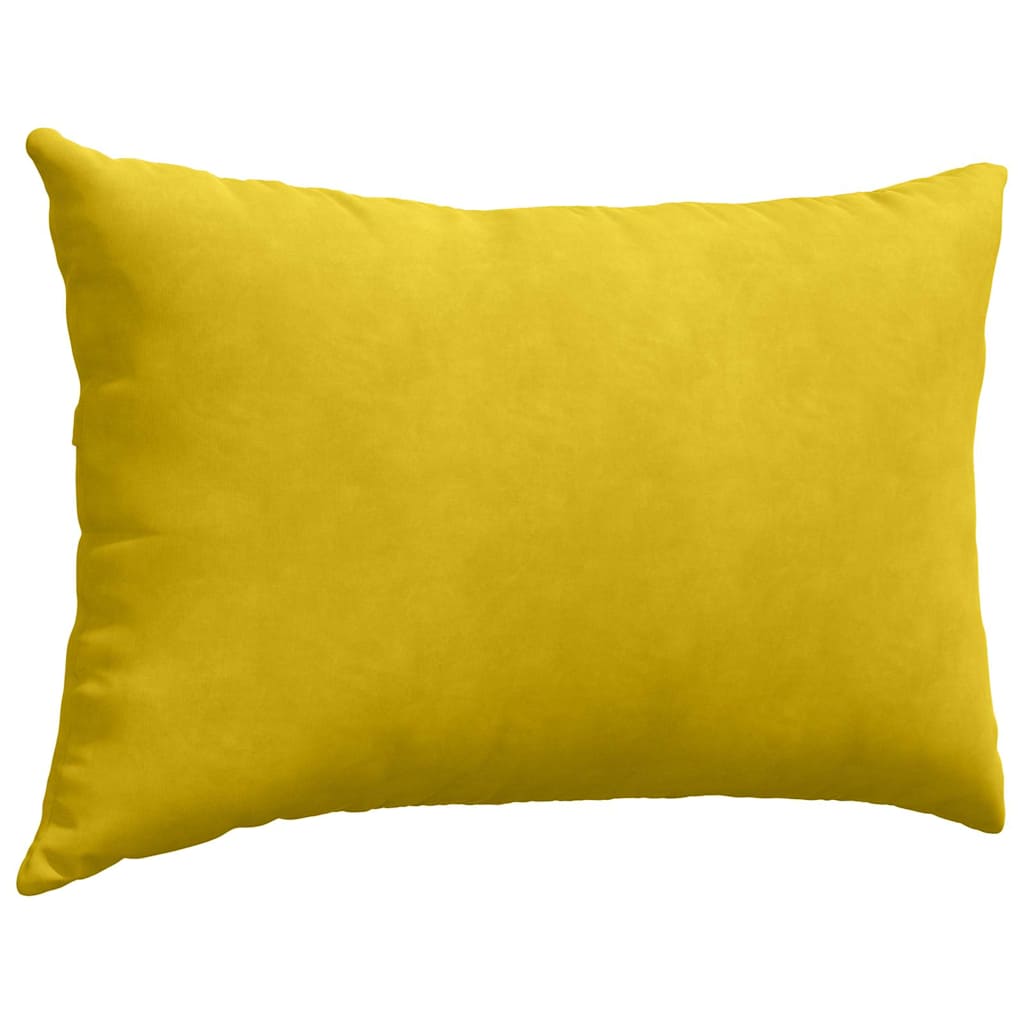 Sofa Cushions 2 pcs Yellow 60 x 40 cm Corduroy Fabric