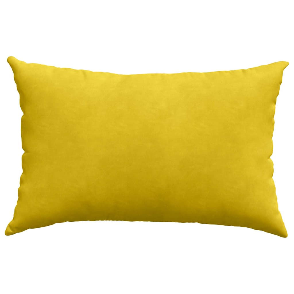 Sofa Cushions 2 pcs Yellow 60 x 40 cm Corduroy Fabric