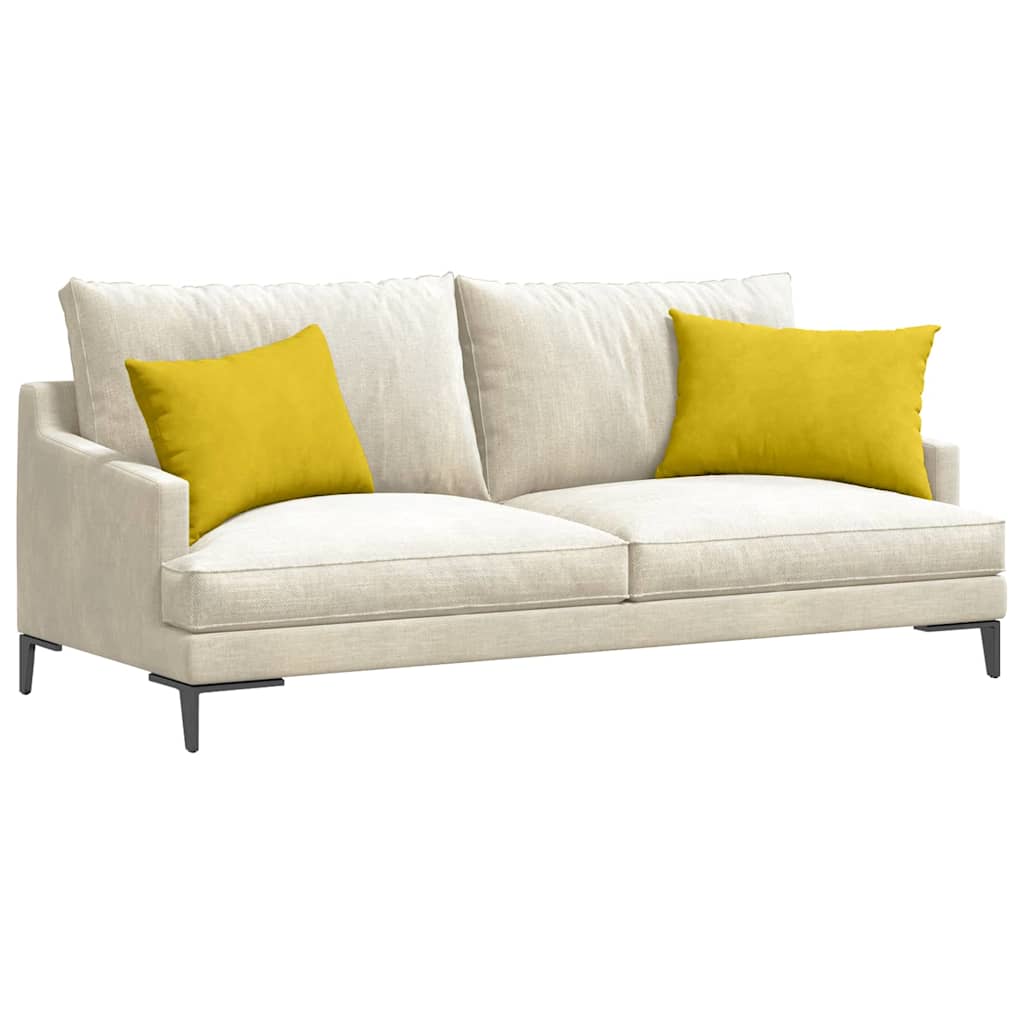 Sofa Cushions 2 pcs Yellow 60 x 40 cm Corduroy Fabric