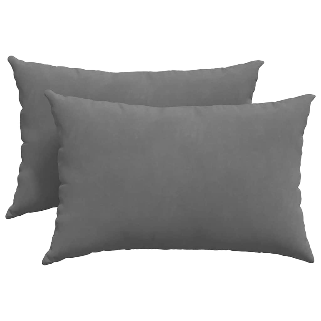 Sofa Pagalvės 2 pcs Tamsiai pilka 60 x 40 cm audinys