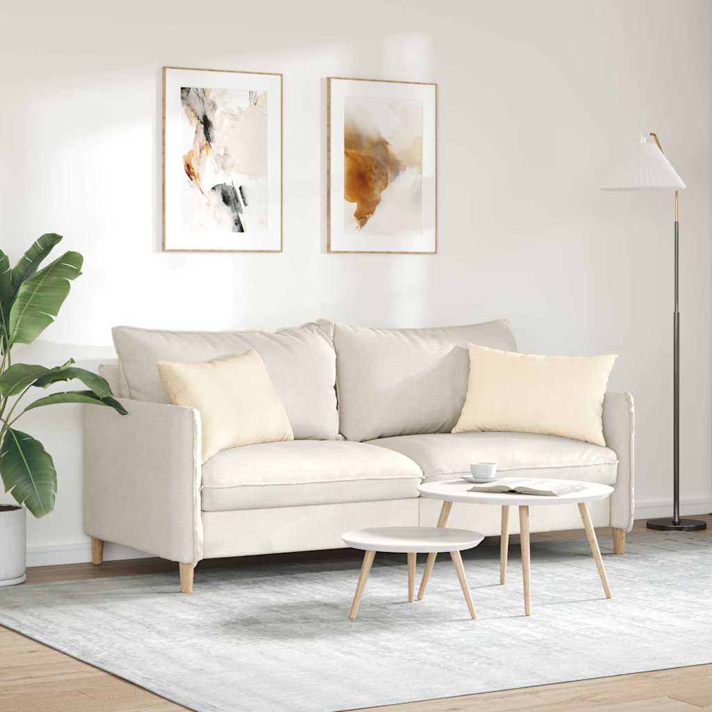 Dīvāna Spilveni 2 gab Krēmkrāsa 60 x 40 cm Korduroja audums