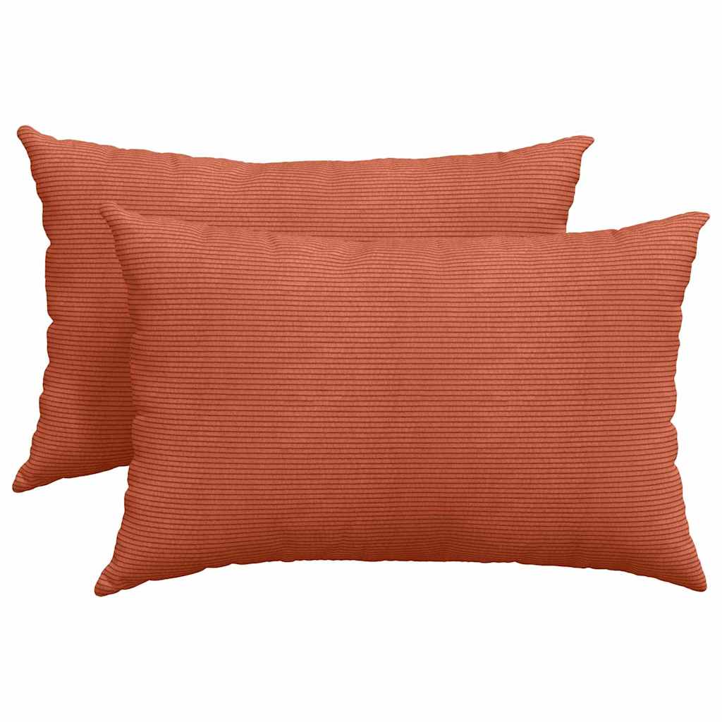 Sofa Cushions 2 pcs Red orange 60 x 40 cm