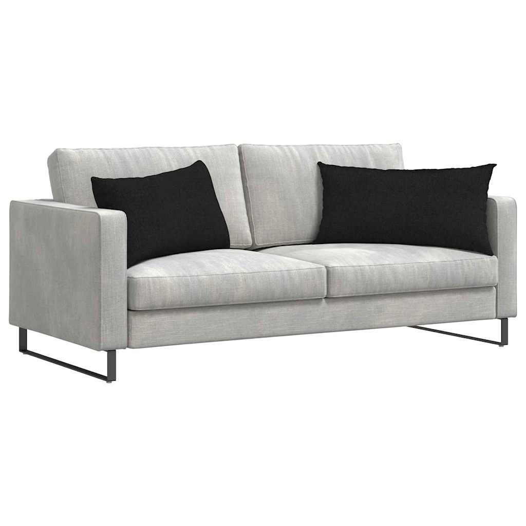 Sofa Pagalvės 2 pcs Juoda 80 x 40 cm audinys