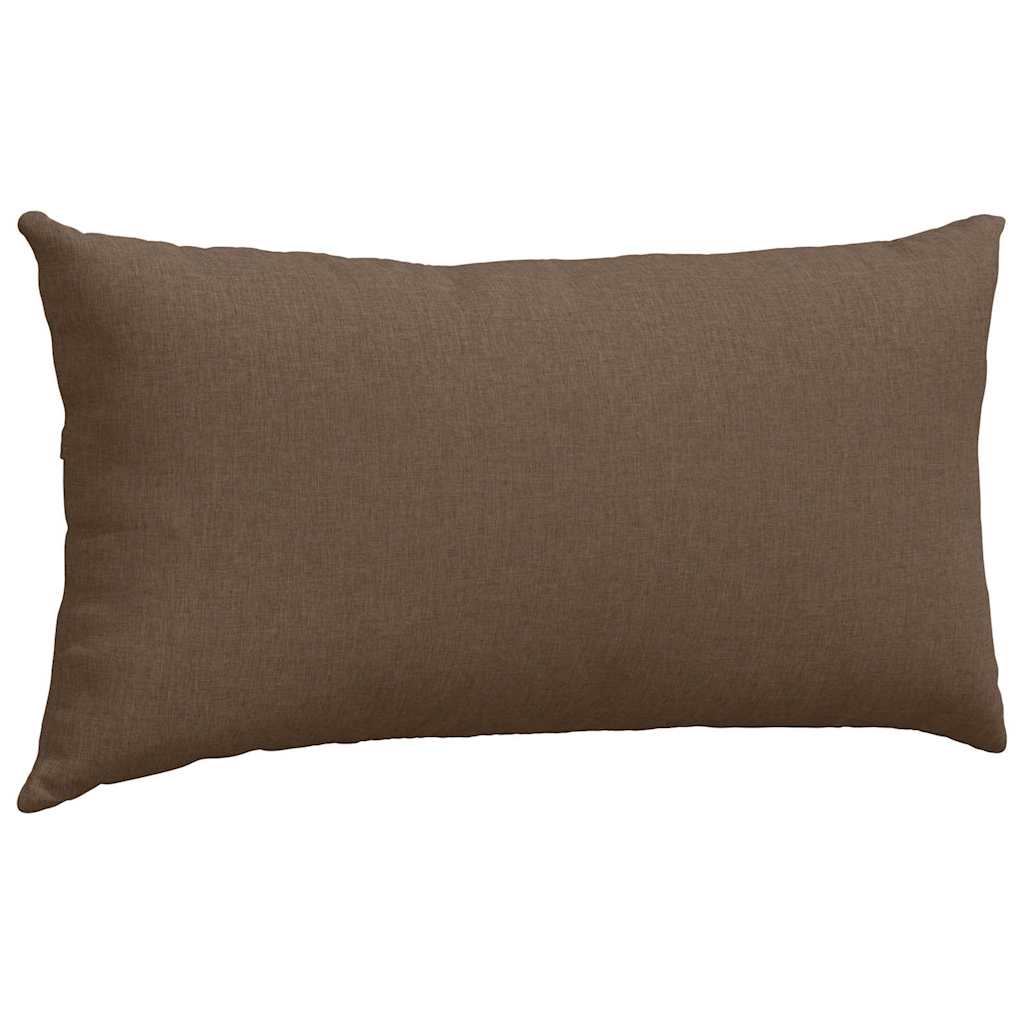 Sofa Cushions 2 pcs Brown 80 x 40 cm fabric