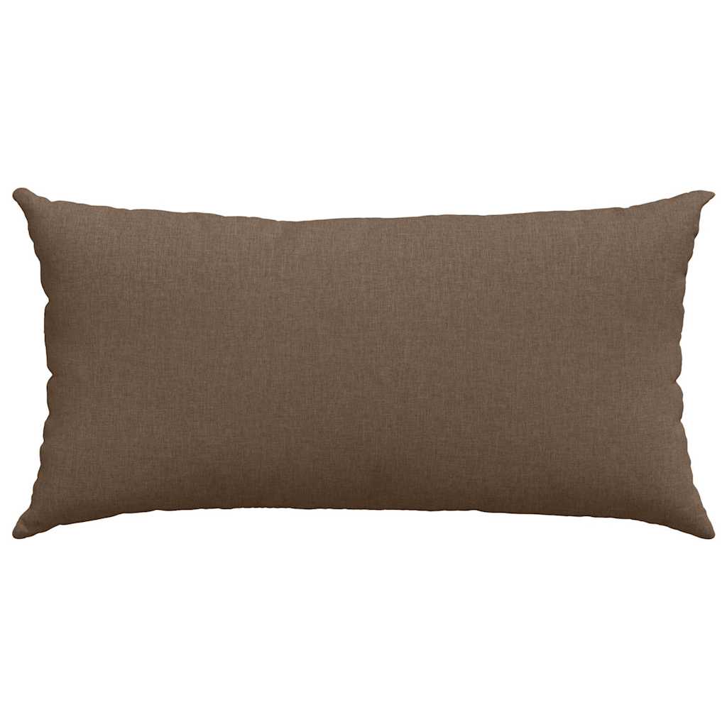 Sofa Cushions 2 pcs Brown 80 x 40 cm fabric