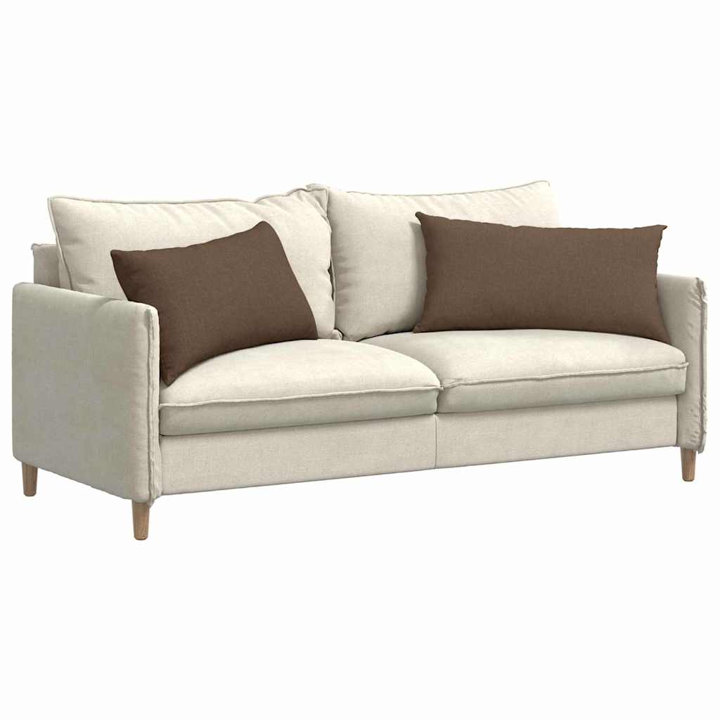 Sofa Cushions 2 pcs Brown 80 x 40 cm fabric