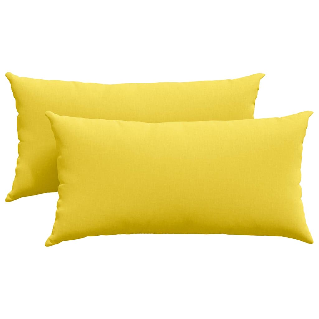 Sofa Pagalvės 2 pcs Šviesi geltona 80 x 40 cm audinys