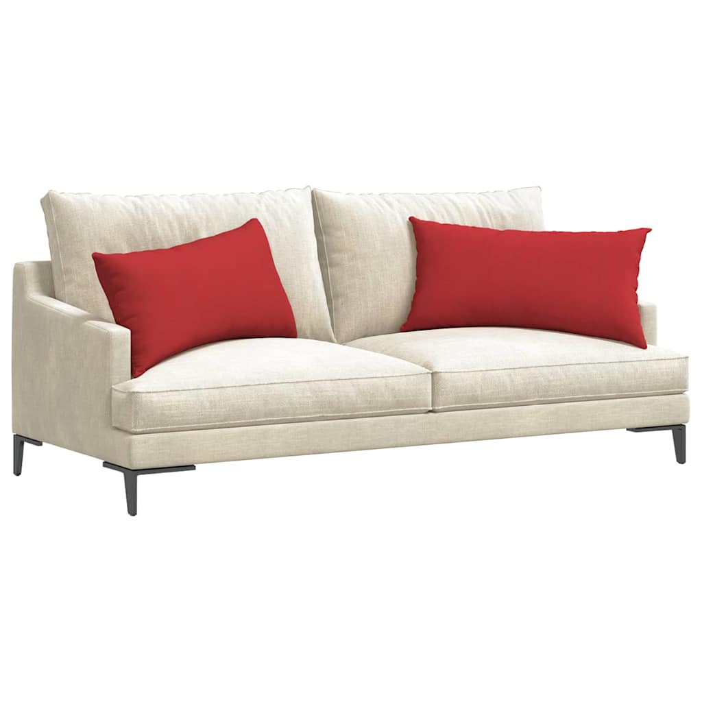 Sofa Pagalvės 2 pcs Raudona 80 x 40 cm audinys