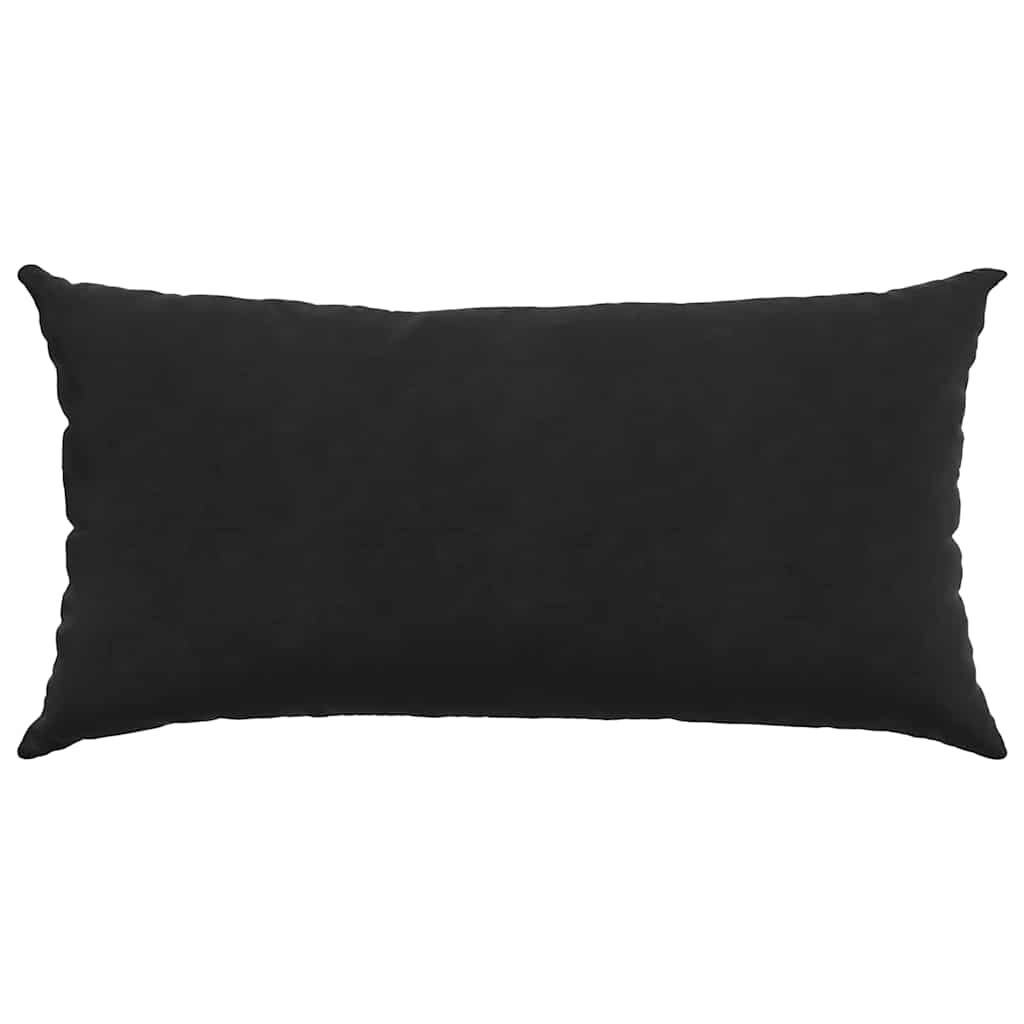 Sofa Pillows 2 pcs Black 80 x 40 cm Corduroy Fabric