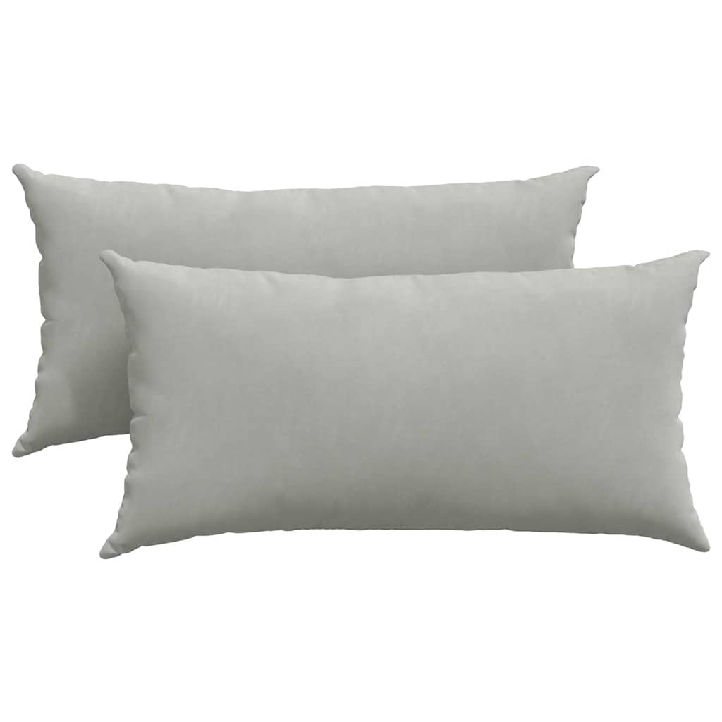 Sofa Pagalvės 2 pcs Šviesiai pilka 80 x 40 cm audinys