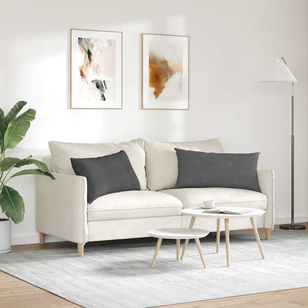 Sofa Pillows 2 pcs Dark Grey 80 x 40 cm Corduroy Fabric
