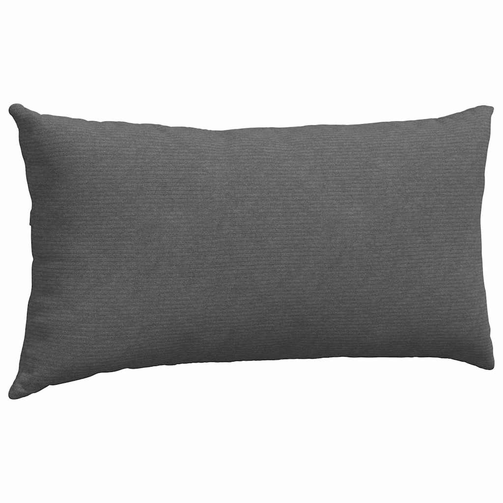 Sofa Pillows 2 pcs Dark Grey 80 x 40 cm Corduroy Fabric
