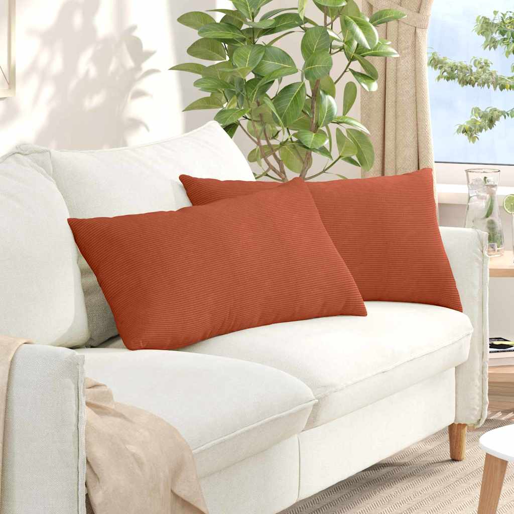Sofa Pagalvės 2 pcs Raudona oranžinė 80 x 40 cm