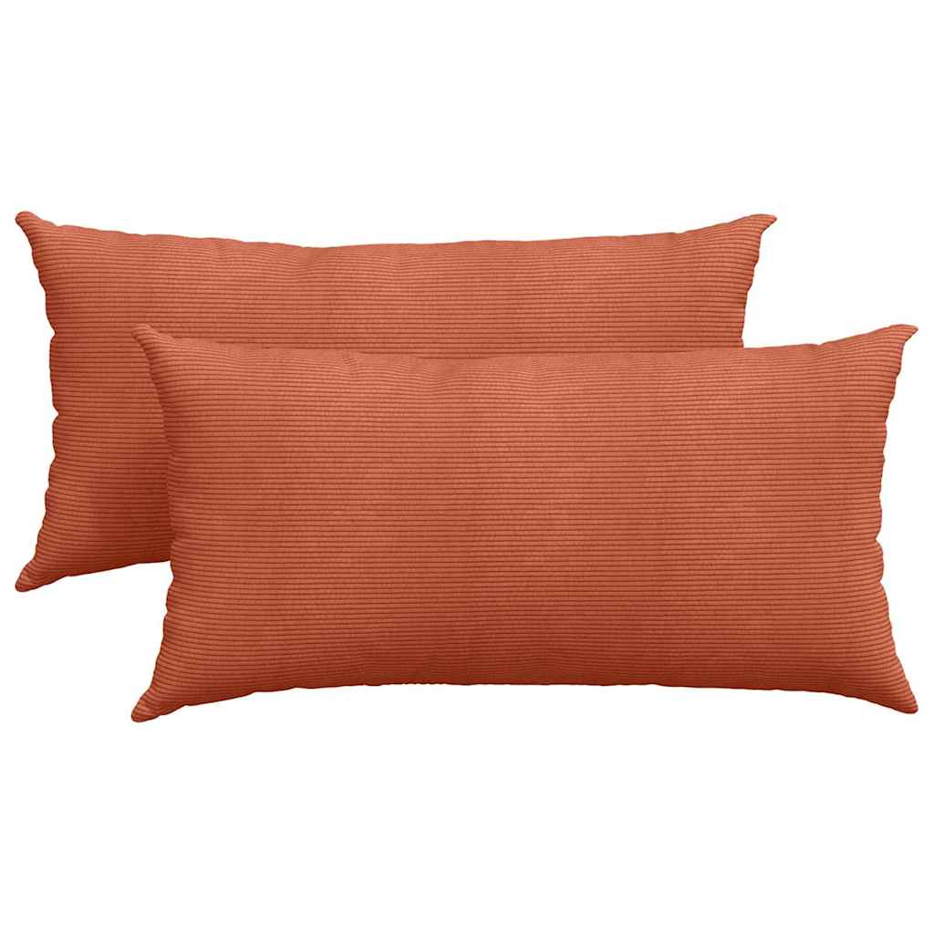 Sofa Pagalvės 2 pcs Raudona oranžinė 80 x 40 cm