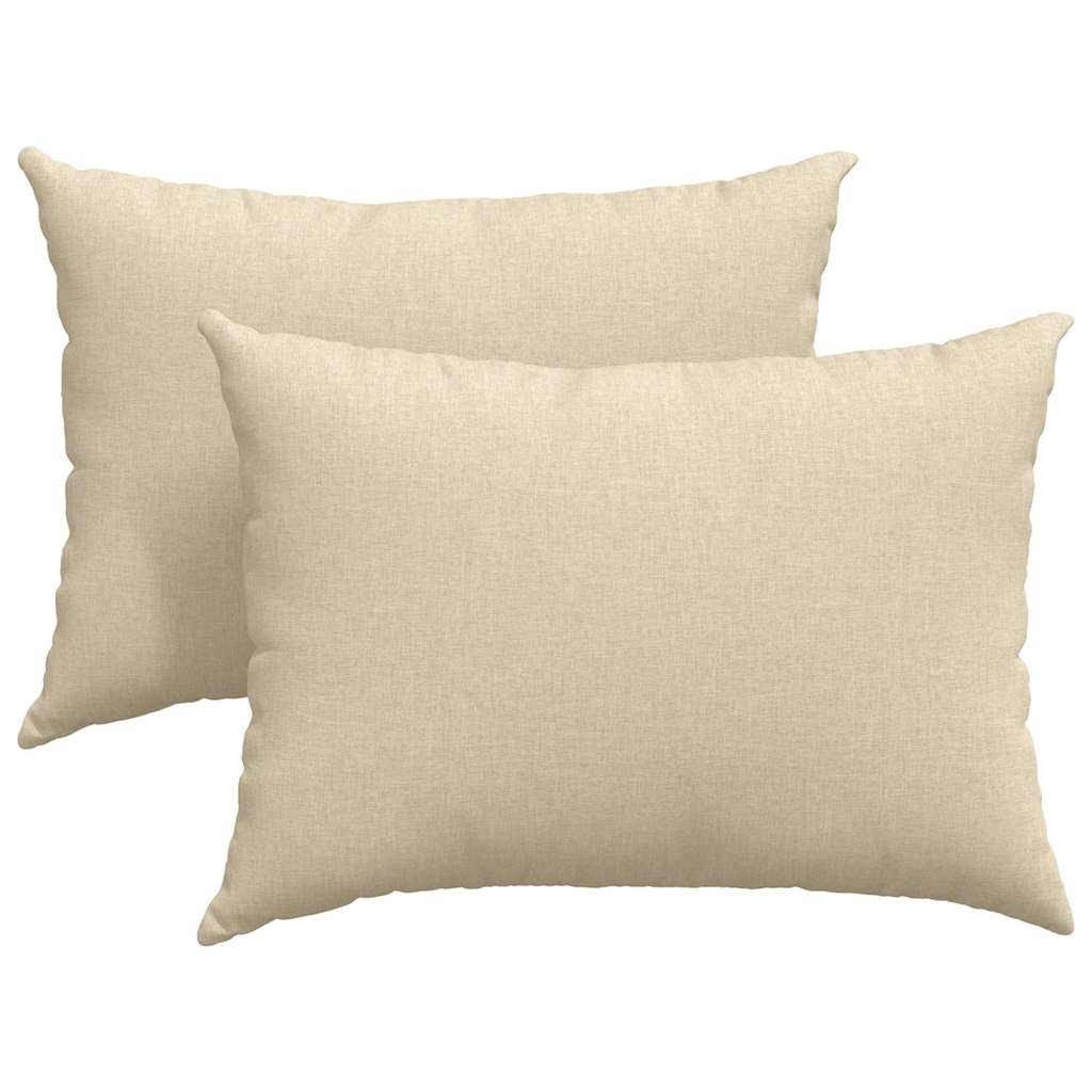 Sofa Pagalvės 2 pcs Kreminė 70 x 50 cm audinys