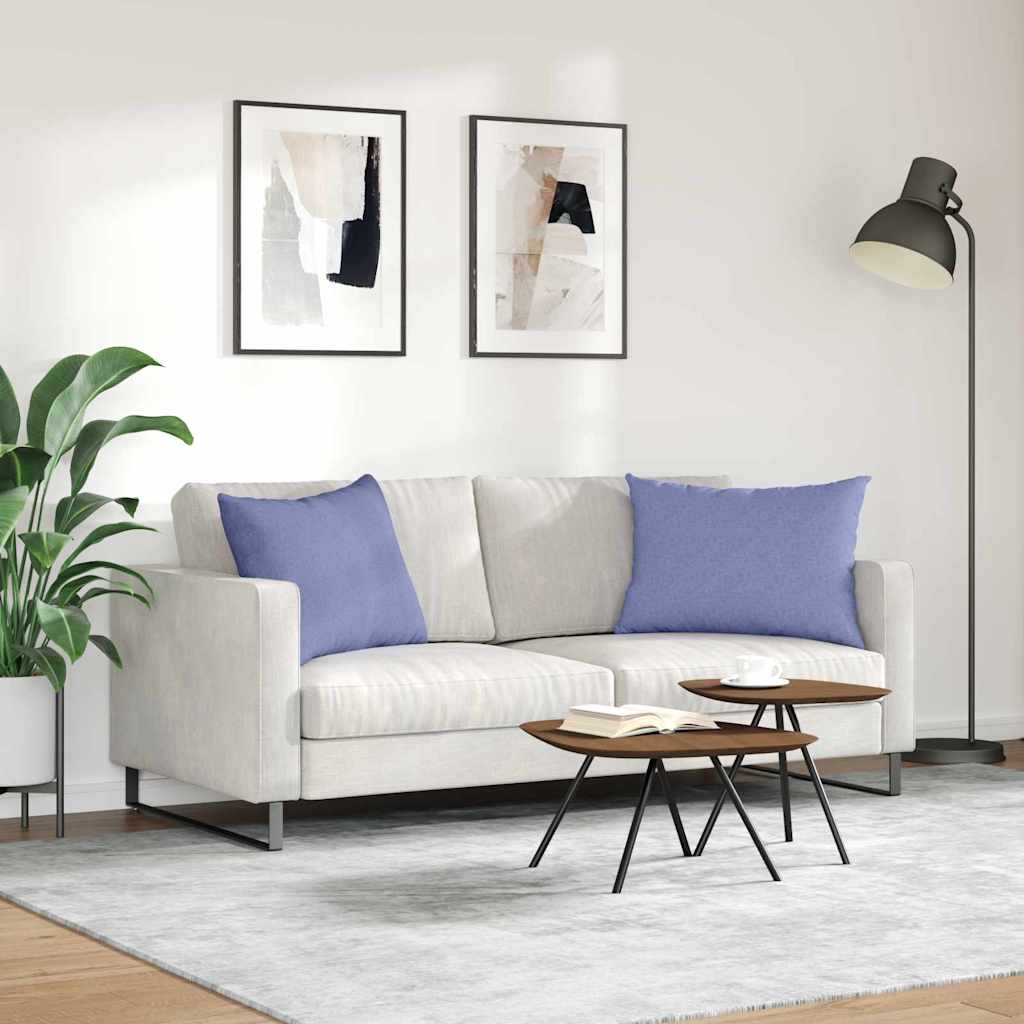 Dīvāna Spilveni 2 gab Zili 70 x 50 cm audums