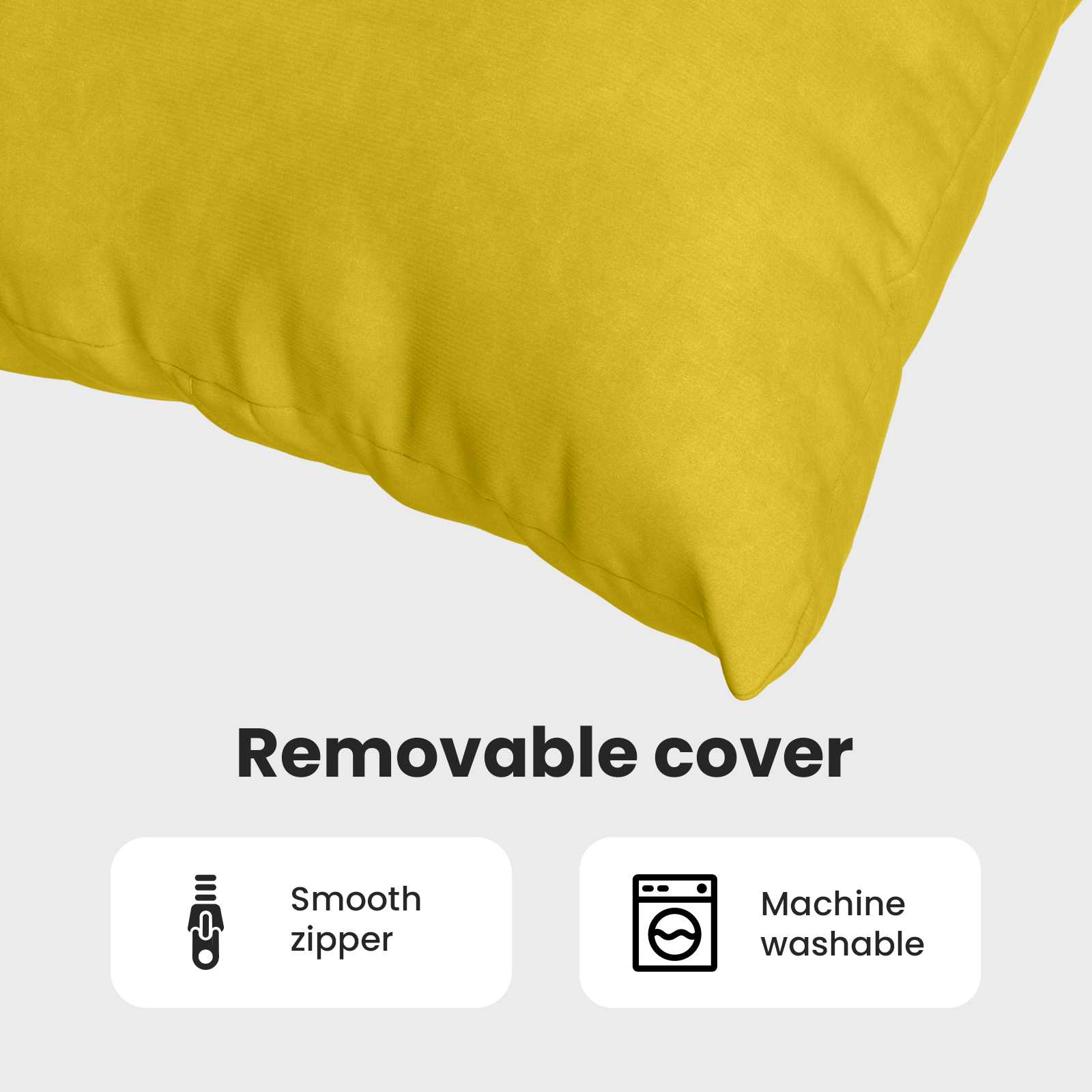 Sofa Pagalvės 2 pcs Geltona 70 x 50 cm Kordūrinis audinys
