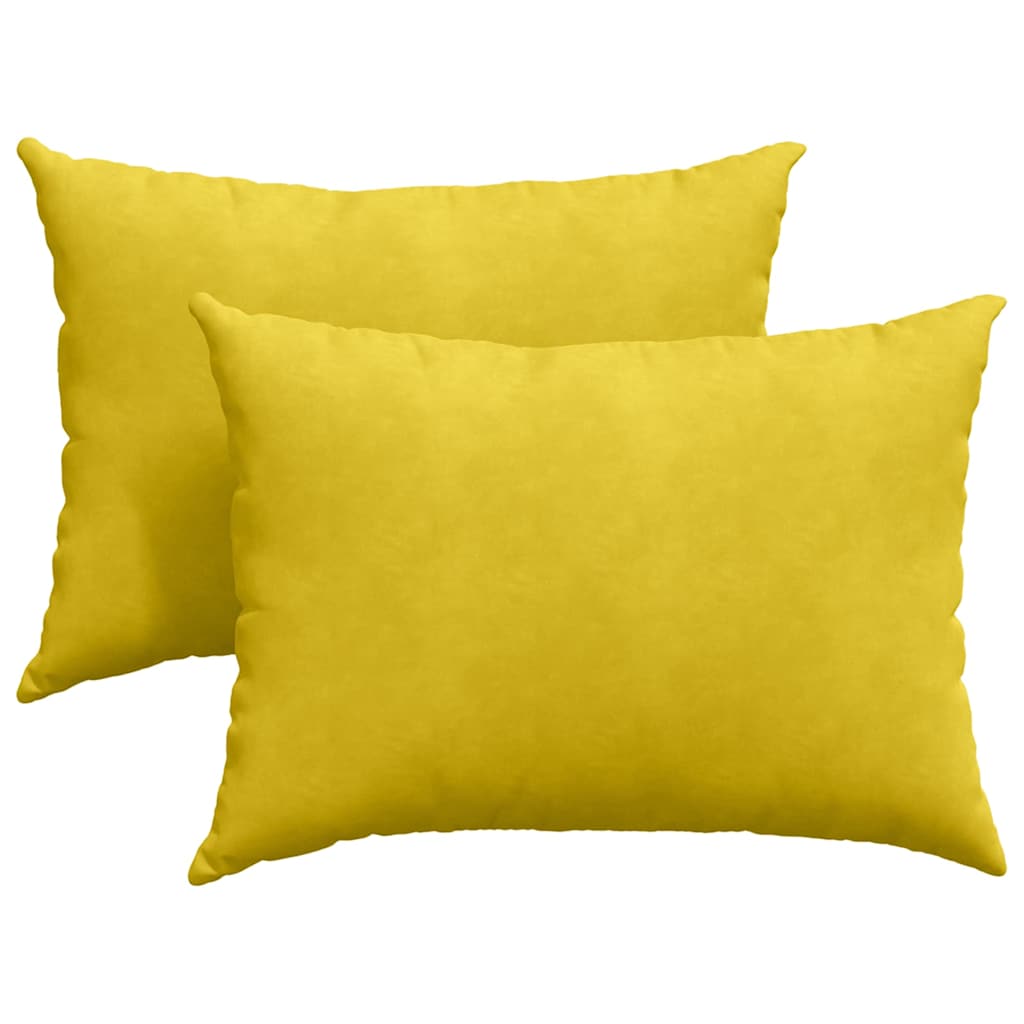 Sofa Pagalvės 2 pcs Geltona 70 x 50 cm Kordūrinis audinys