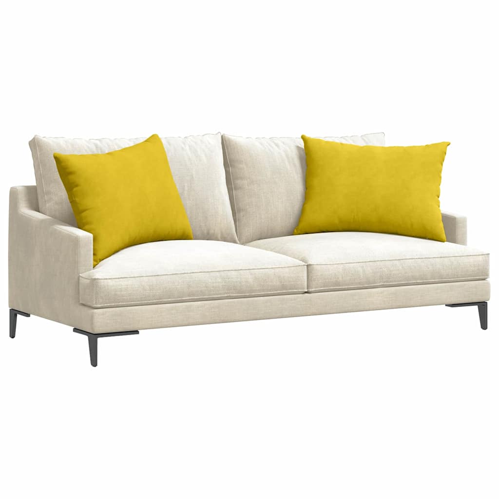 Sofa Pagalvės 2 pcs Geltona 70 x 50 cm Kordūrinis audinys