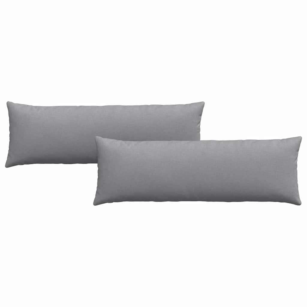 Sofa Pagalvės 2 pcs Šviesiai pilka 120 x 40 cm audinys