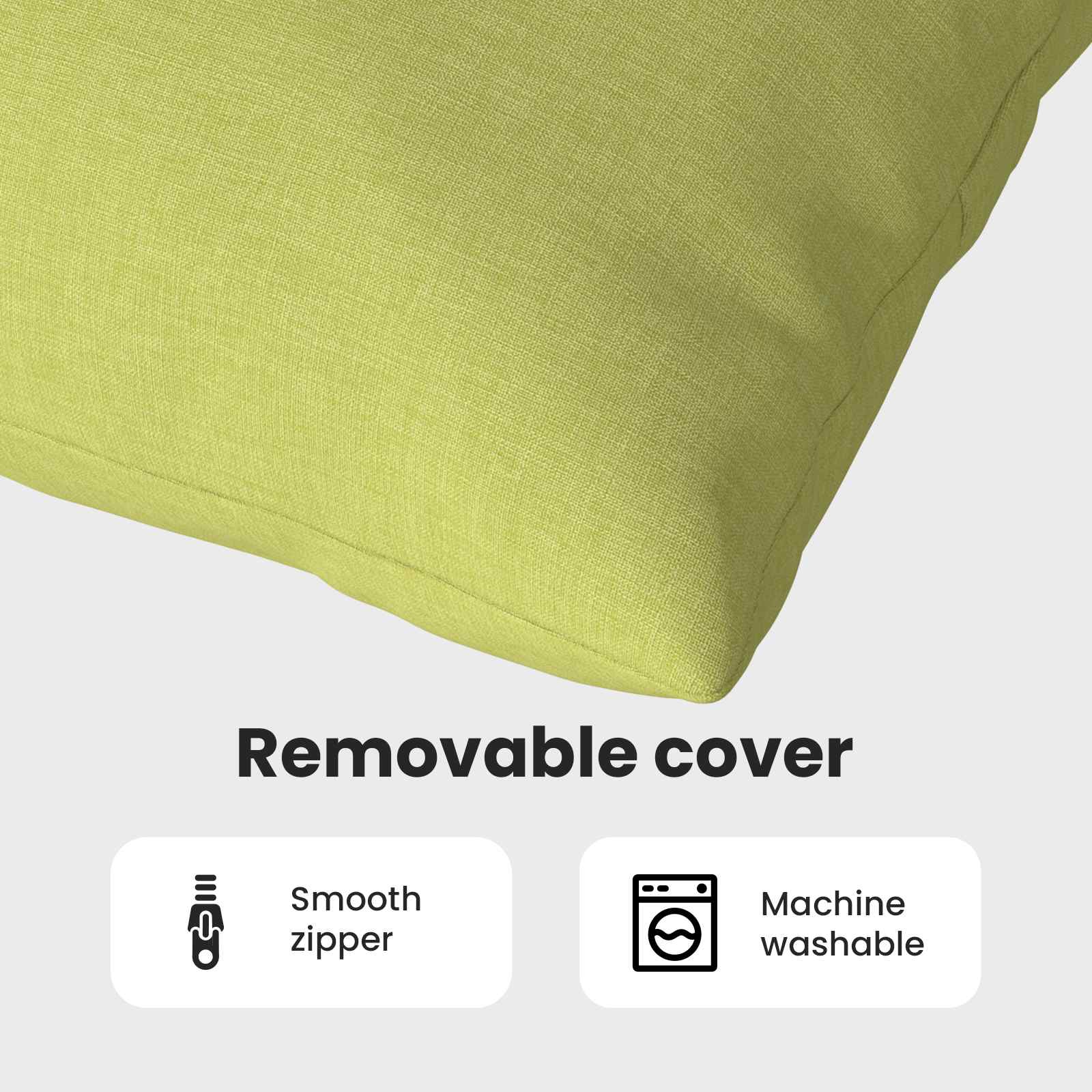 Sofa Pagalvės 2 pcs Šviesiai žalia 120 x 40 cm audinys
